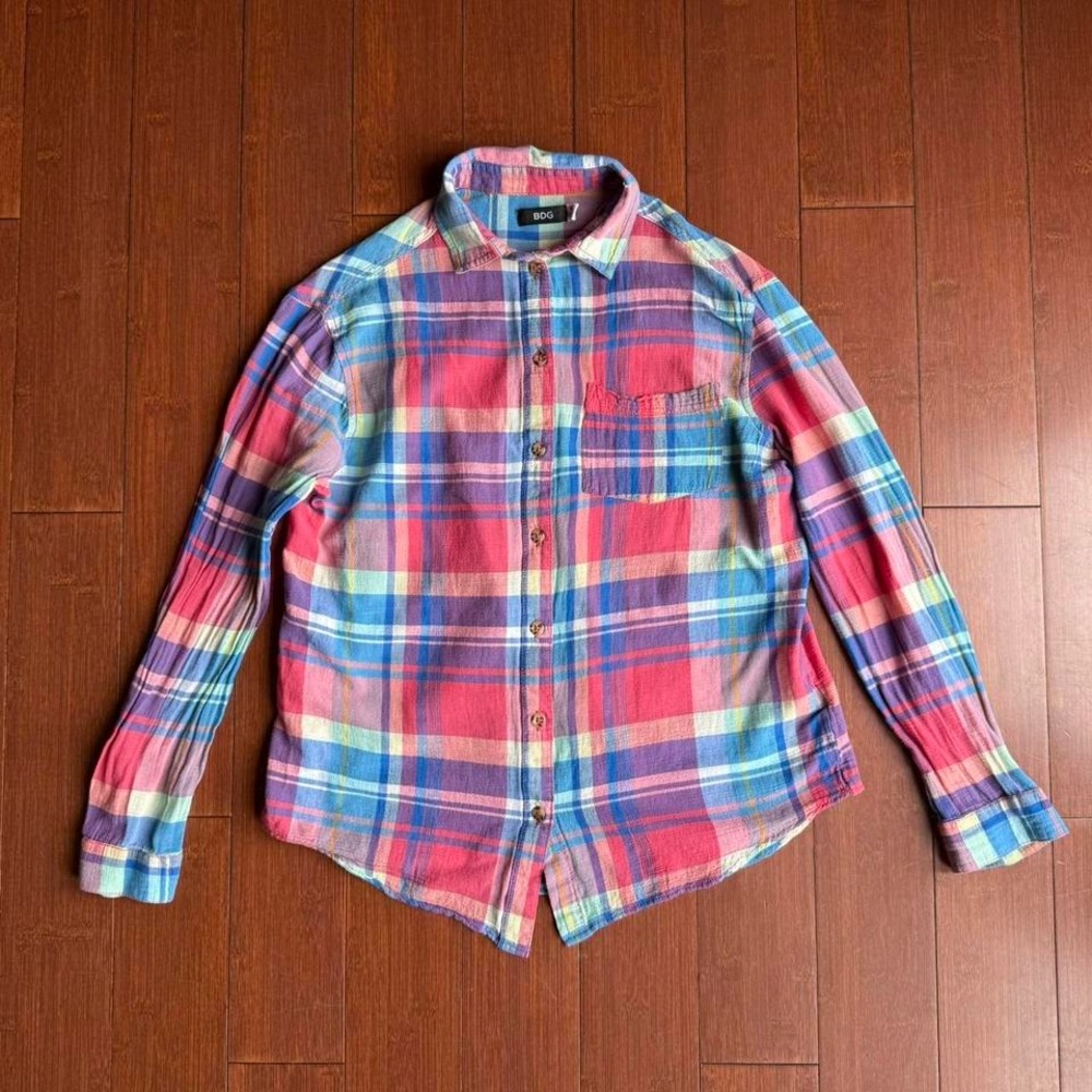 Multicolored Plaid Urban Outfitters Button Up Shity